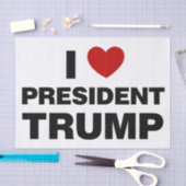 I Love President Trump Heart Tissuepapier (Craft)