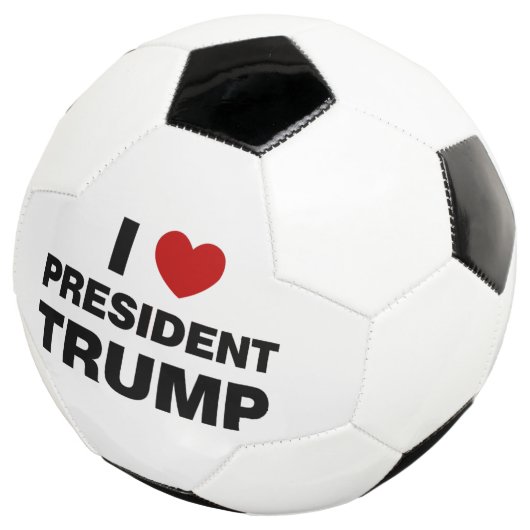 I Love President Trump Heart Voetbal (Drie kwart)