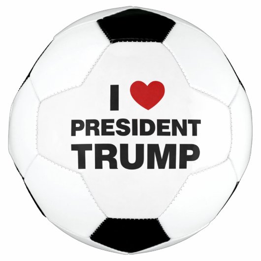 I Love President Trump Heart Voetbal (Voorkant)