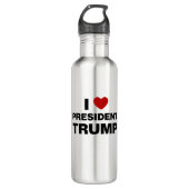 I Love President Trump Heart Waterfles (Voorkant)