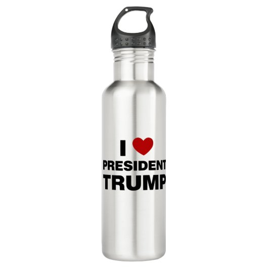 I Love President Trump Heart Waterfles (Voorkant)