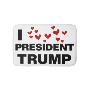 I Love President Trump Hearts Badmat