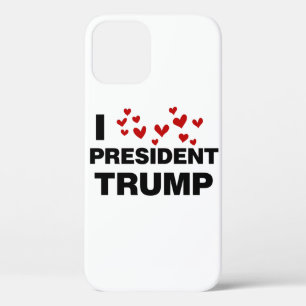 I Love President Trump Hearts Case-Mate iPhone Case