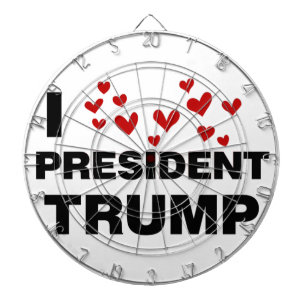 I Love President Trump Hearts Dartbord