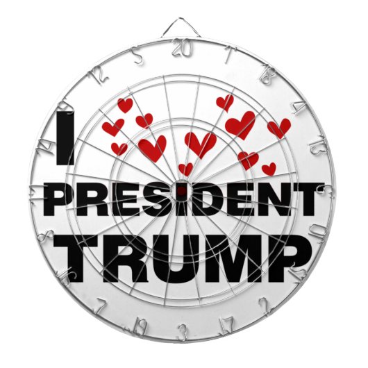 I Love President Trump Hearts Dartbord (Voorkant)