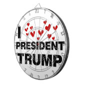 I Love President Trump Hearts Dartbord (Voorkant Rechts)