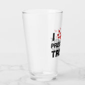 I Love President Trump Hearts Glas (Rechts)