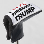 I Love President Trump Hearts Golfheadcover (3/4 voorkant)