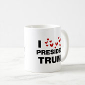 I Love President Trump Hearts Koffiemok (Voorkant rechts)