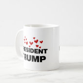 I Love President Trump Hearts Koffiemok (Voorkant links)