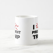 I Love President Trump Hearts Koffiemok (Center)