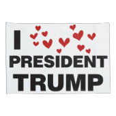 I Love President Trump Hearts Kussensloop (Achterkant-Rechts)