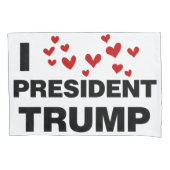 I Love President Trump Hearts Kussensloop (Voorkant-Links)