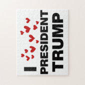 I Love President Trump Hearts Legpuzzel (Verticaal)