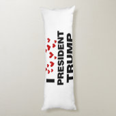 I Love President Trump Hearts Lichaamskussen (Achterkant (Verticaal))