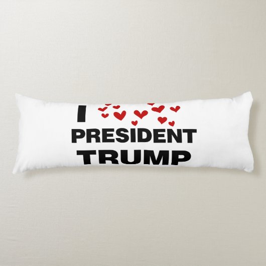 I Love President Trump Hearts Lichaamskussen (Voorkant)