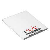 I Love President Trump Hearts Notitieblok (Schuin)