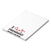 I Love President Trump Hearts Notitieblok (Linkerzijde)