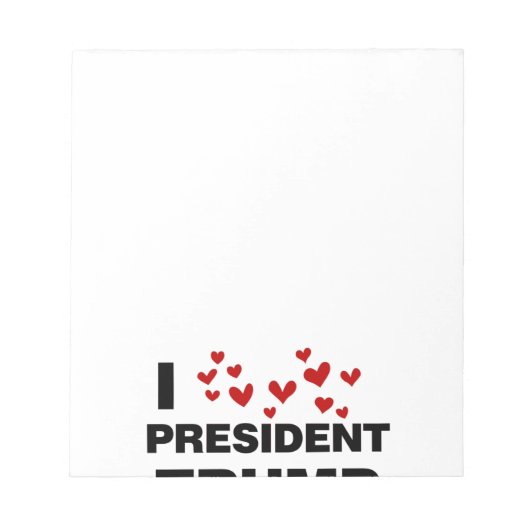 I Love President Trump Hearts Notitieblok (Voorkant)