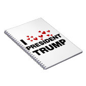 I Love President Trump Hearts Notitieboek (Rechterzijde)