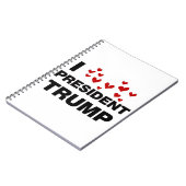 I Love President Trump Hearts Notitieboek (Linkerzijde)