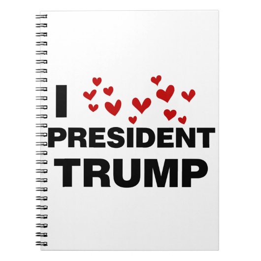 I Love President Trump Hearts Notitieboek (Voorkant)