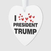 I Love President Trump Hearts Ornament (voorkant)