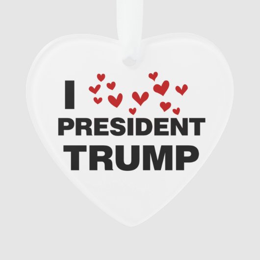 I Love President Trump Hearts Ornament (voorkant)
