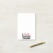 I Love President Trump Hearts Post-it® Notes (Op bureau)