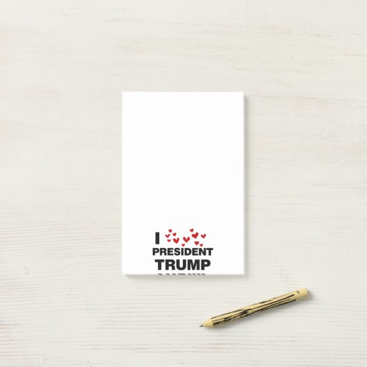 I Love President Trump Hearts Post-it® Notes (Op bureau)