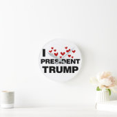 I Love President Trump Hearts Ronde Klok (Huis)