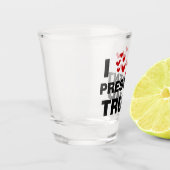 I Love President Trump Hearts Shot Glas (Links)