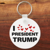I Love President Trump Hearts Sleutelhanger (Voorkant)