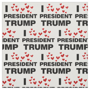 I Love President Trump Hearts Stof