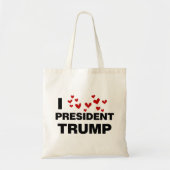 I Love President Trump Hearts Tote Bag (Voorkant)