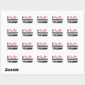 I Love President Trump Hearts Vierkante Sticker (Vel)