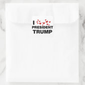 I Love President Trump Hearts Vierkante Sticker (Tas)