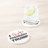 I Love President Trump Hearts Zandsteen Onderzetter (Zijkant)