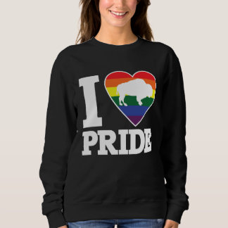 I LOVE PRIDE  Buffalo NY LGBTQ beautiful rainbow h Trui