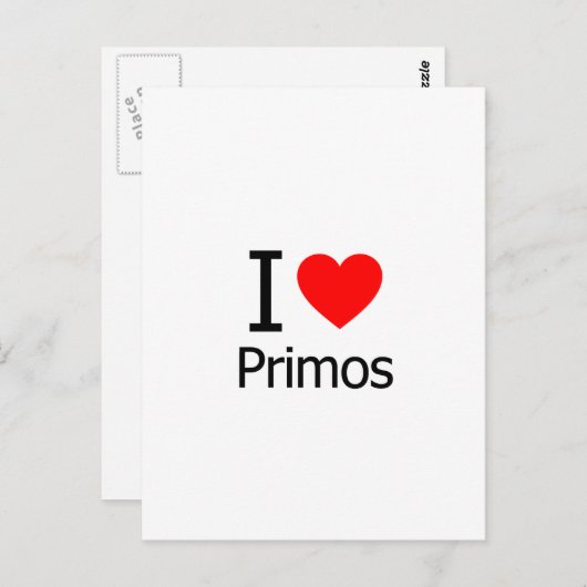 I Love Primos Briefkaart (Voorkant / Achterkant)