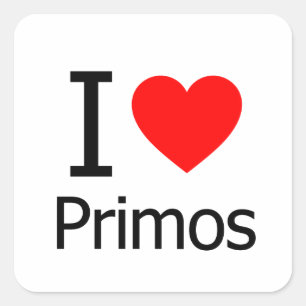 I Love Primos Vierkante Sticker