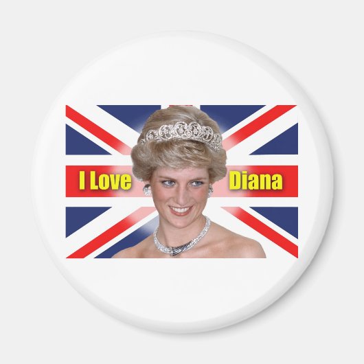 I Love Princess Diana Magneet (Voorkant)