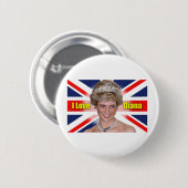 I Love Princess Diana Ronde Button 5,7 Cm (Voorkant /achterkant)