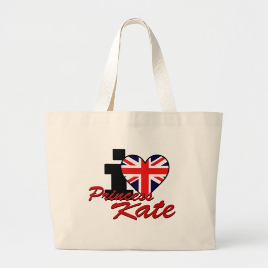 I Love Princess Kate Grote Tote Bag (Voorkant)