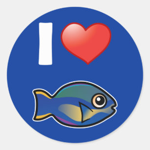 I Love Princess Parrotfish Ronde Sticker