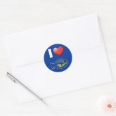 I Love Princess Parrotfish Ronde Sticker (Envelop)