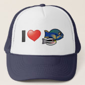 I Love Princess Parrotfish Trucker Pet (Voorkant)