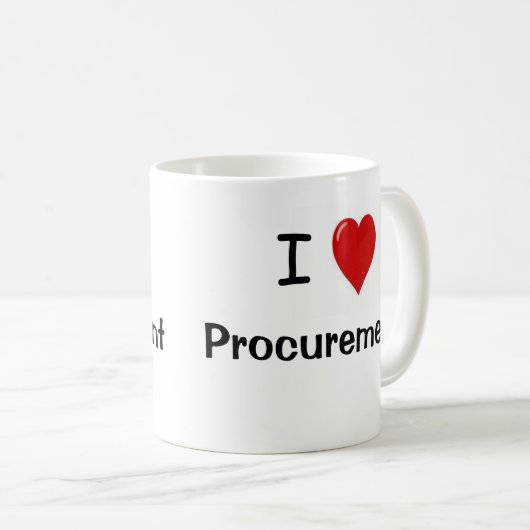 I Love Procurement Funny Slogan Quote Koffiemok (Voorkant rechts)