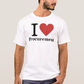I ❤️ Love Procurement (voor werknemers) CUSTOM T-shirt (Voorkant)