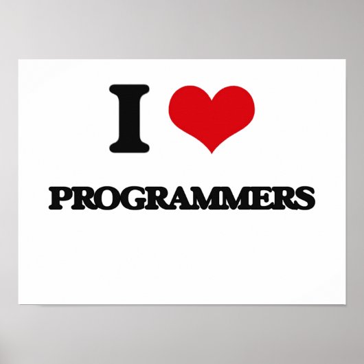 I Love Programmers Poster (Voorkant)